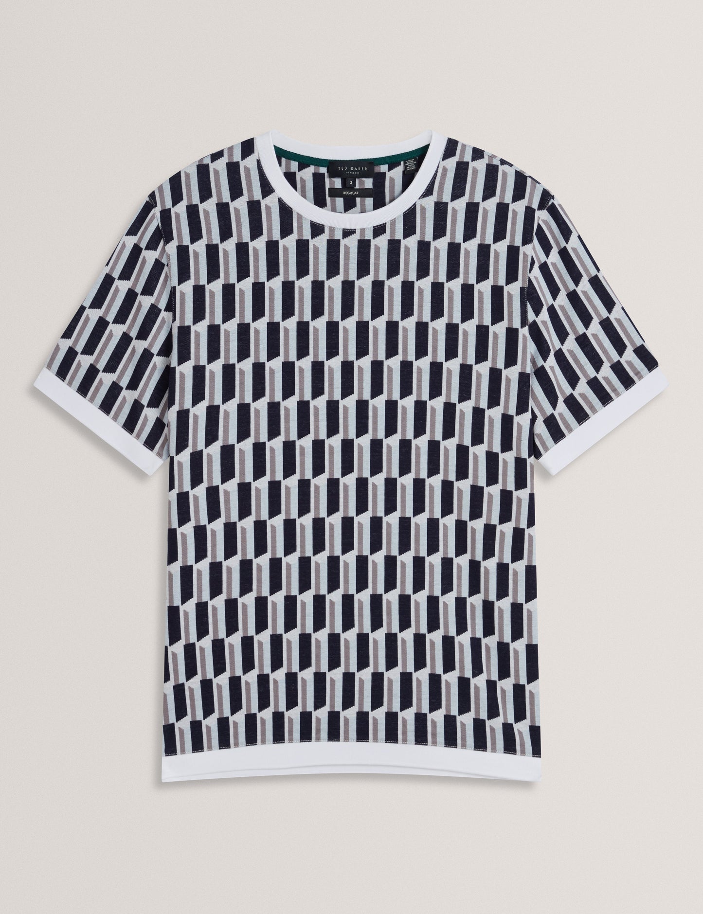 Men's MARVINS-SS Jacquard Stripe Geo T-Shirt