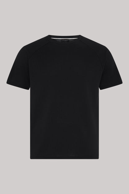 Men's Sleepwear-Waffle Top And Short Set
