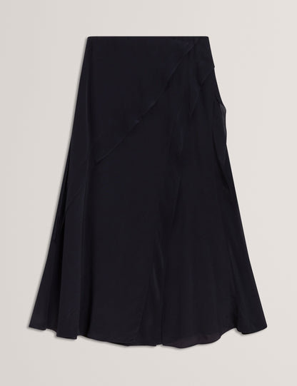 Women's OLWANI-Frill Detail Midi Skirt Navy
