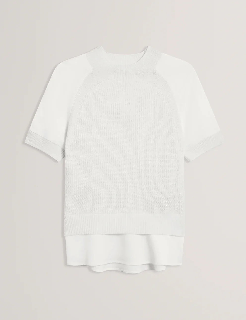 Womens ONZAA-Woven Detailed Raglan Short Sl