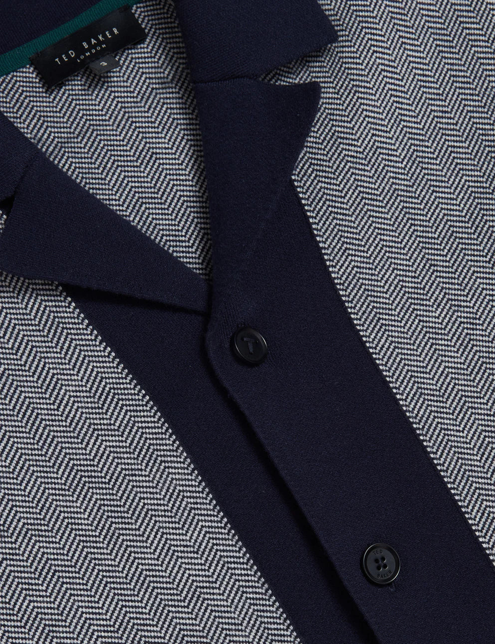 Mens PADRIG Knitted Herringbone Shirt