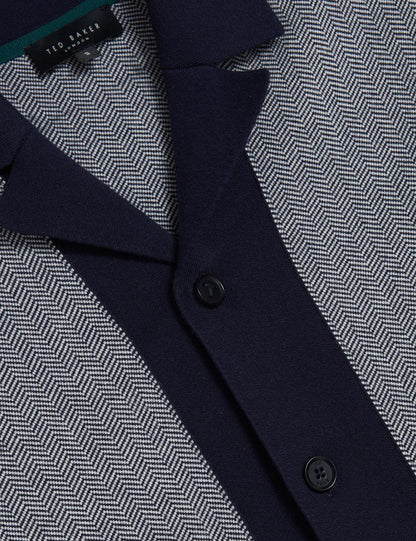 Mens PADRIG Knitted Herringbone Shirt