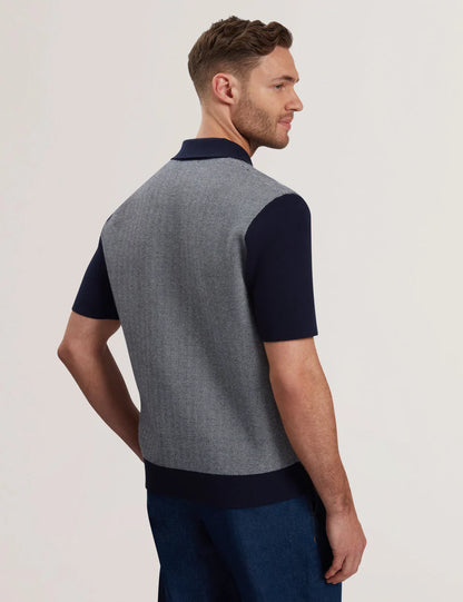 Mens PADRIG Knitted Herringbone Shirt