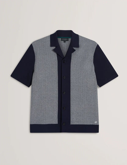 Mens PADRIG Knitted Herringbone Shirt