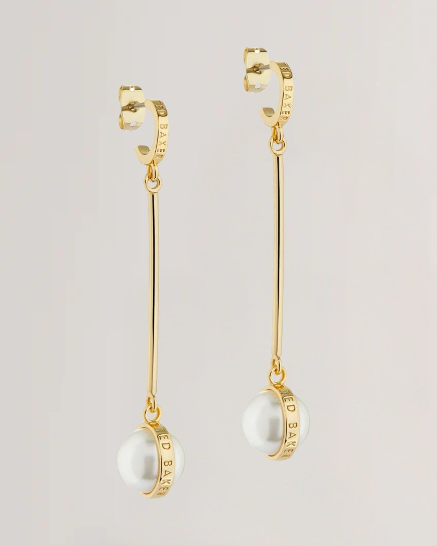 Women's PERLLIE-Logo Pearl Long Drop Earrings