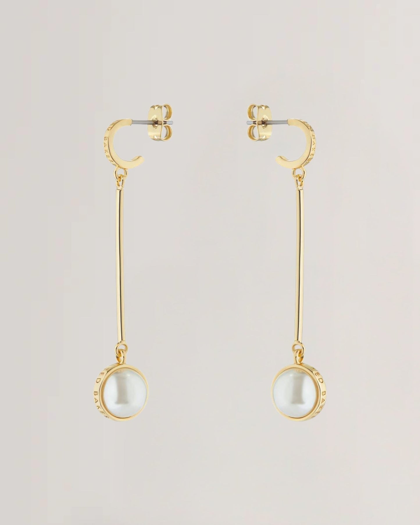 Women's PERLLIE-Logo Pearl Long Drop Earrings
