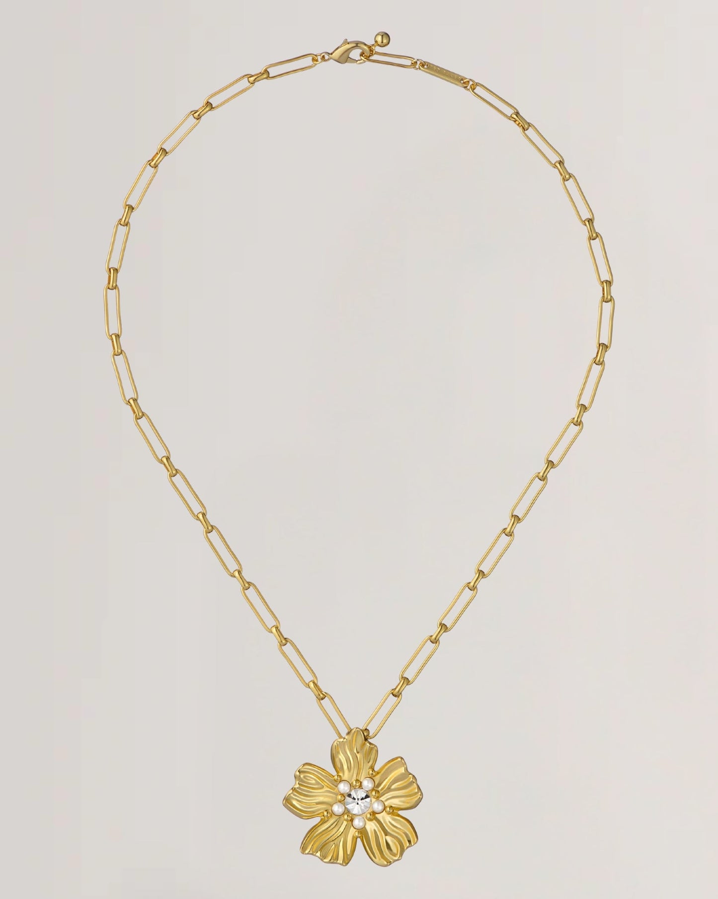 Women's PETRICE: Flower Statement Crystal Pendant Necklace