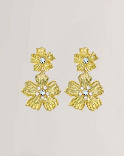 Women's PETTALA: Flower Statement Drop Earrings