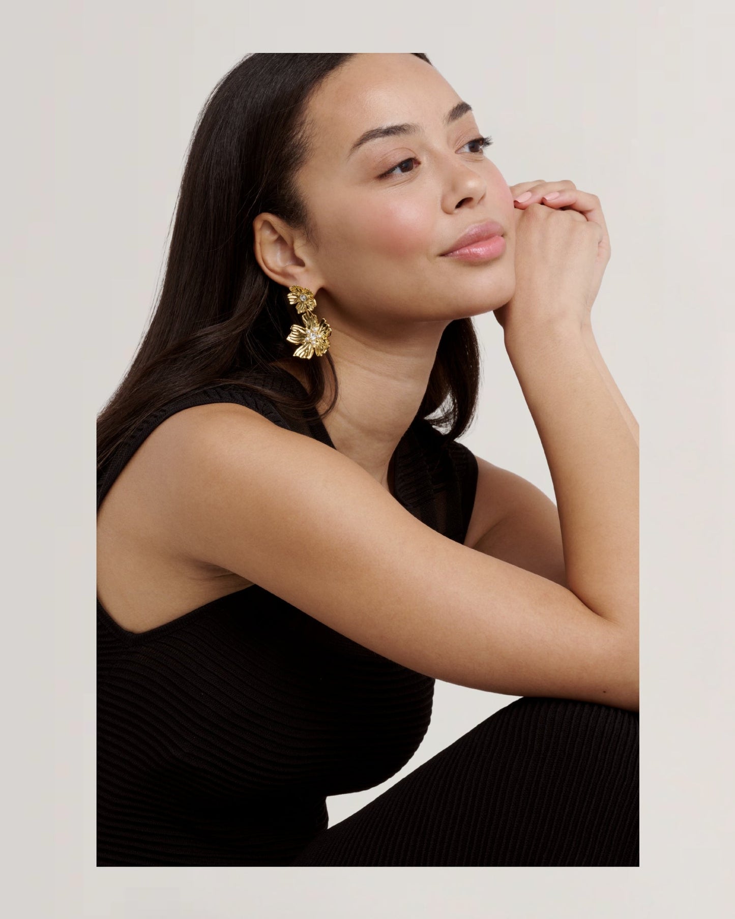 Women's PETTALA: Flower Statement Drop Earrings