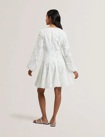 Womens PLUNA-Trim Detail Textured Mini Dress
