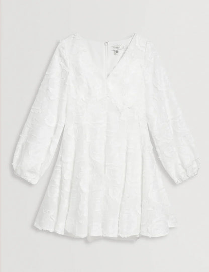 Womens PLUNA-Trim Detail Textured Mini Dress