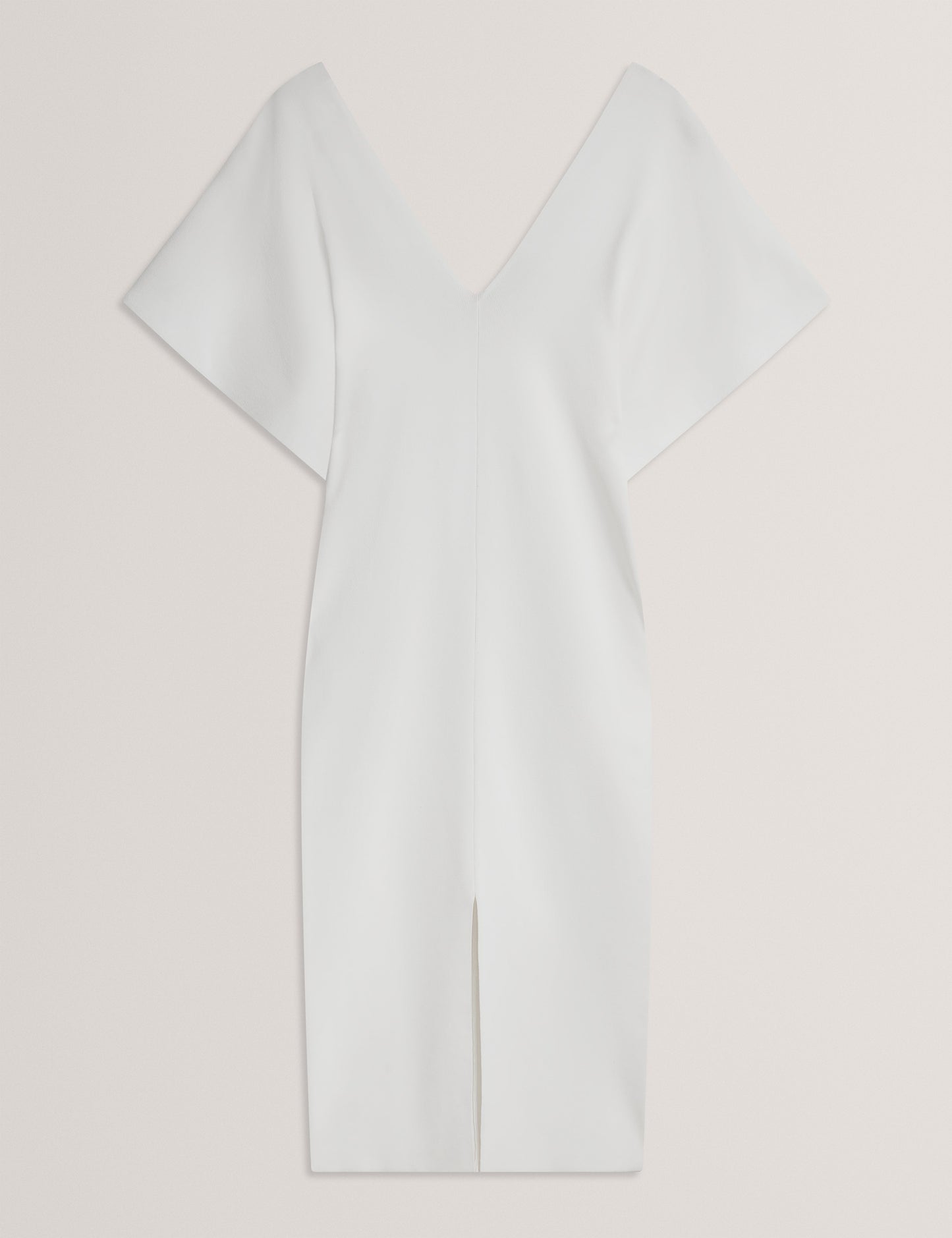 Women's REBEXXA-V-Neck Knitted Midi Dress Ivory