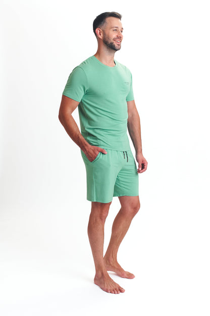 Men's Sleepwear-Modal Top and Short Set