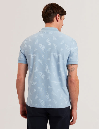 Men's NEYACK-SS Feather Jacquard Zip Polo