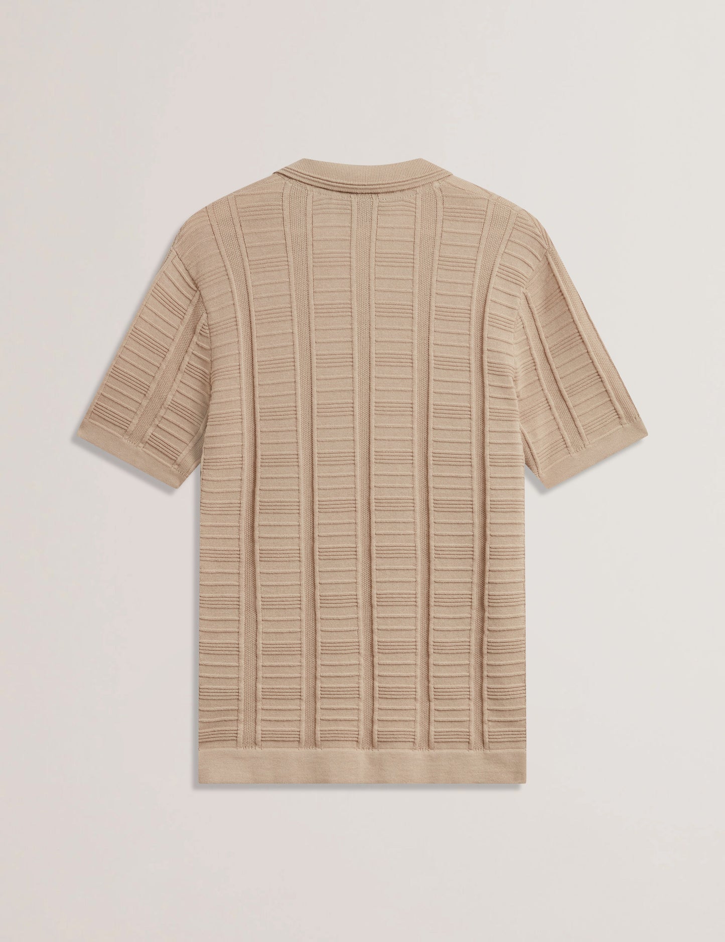 Men's RUZZA-SS Open Neck Textured Polo