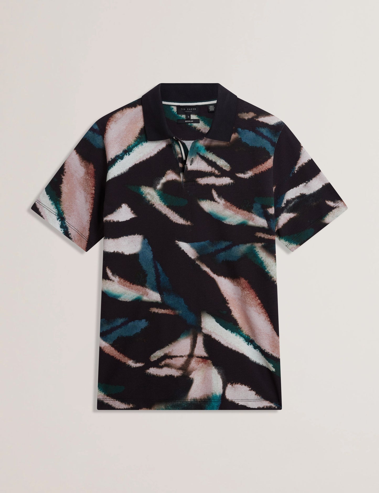 Men's DIAOUNE-SS All-Over Leaf Printed Polo