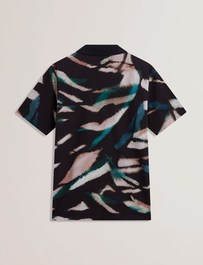 Men's DIAOUNE-SS All-Over Leaf Printed Polo