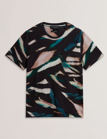 Men's WILSDOR-SS All-Over Leaf Printed T-Shirt