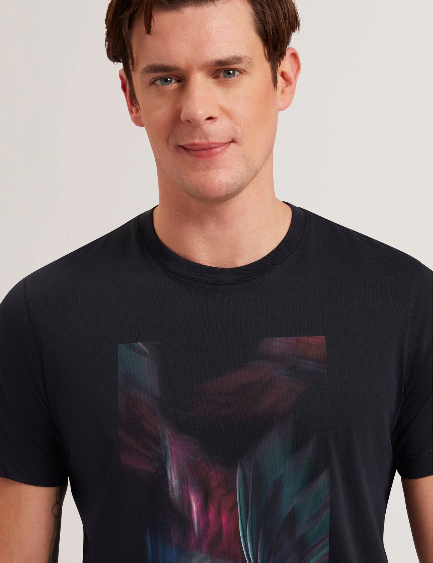 Men's FETHER-SS Box Printed T-Shirt