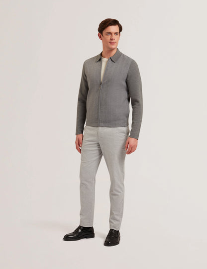Men's DEJO-Herringbone Front Zip Through