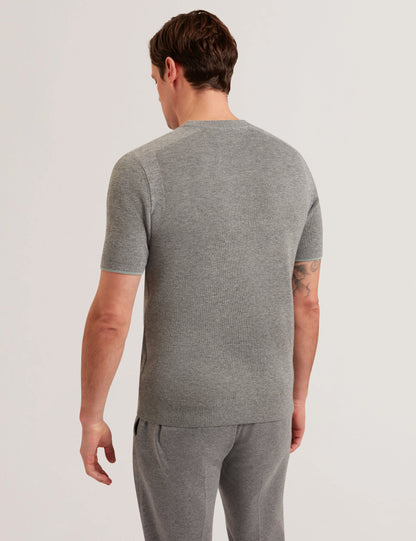 Men's VOISIN-SS Mixed Ribbed T-Shirt