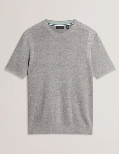 Men's VOISIN-SS Mixed Ribbed T-Shirt