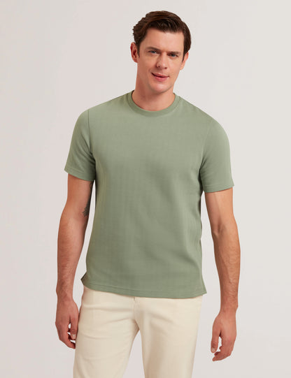 Men's ONTSO-SS Regular Herringbone T-shirt Green