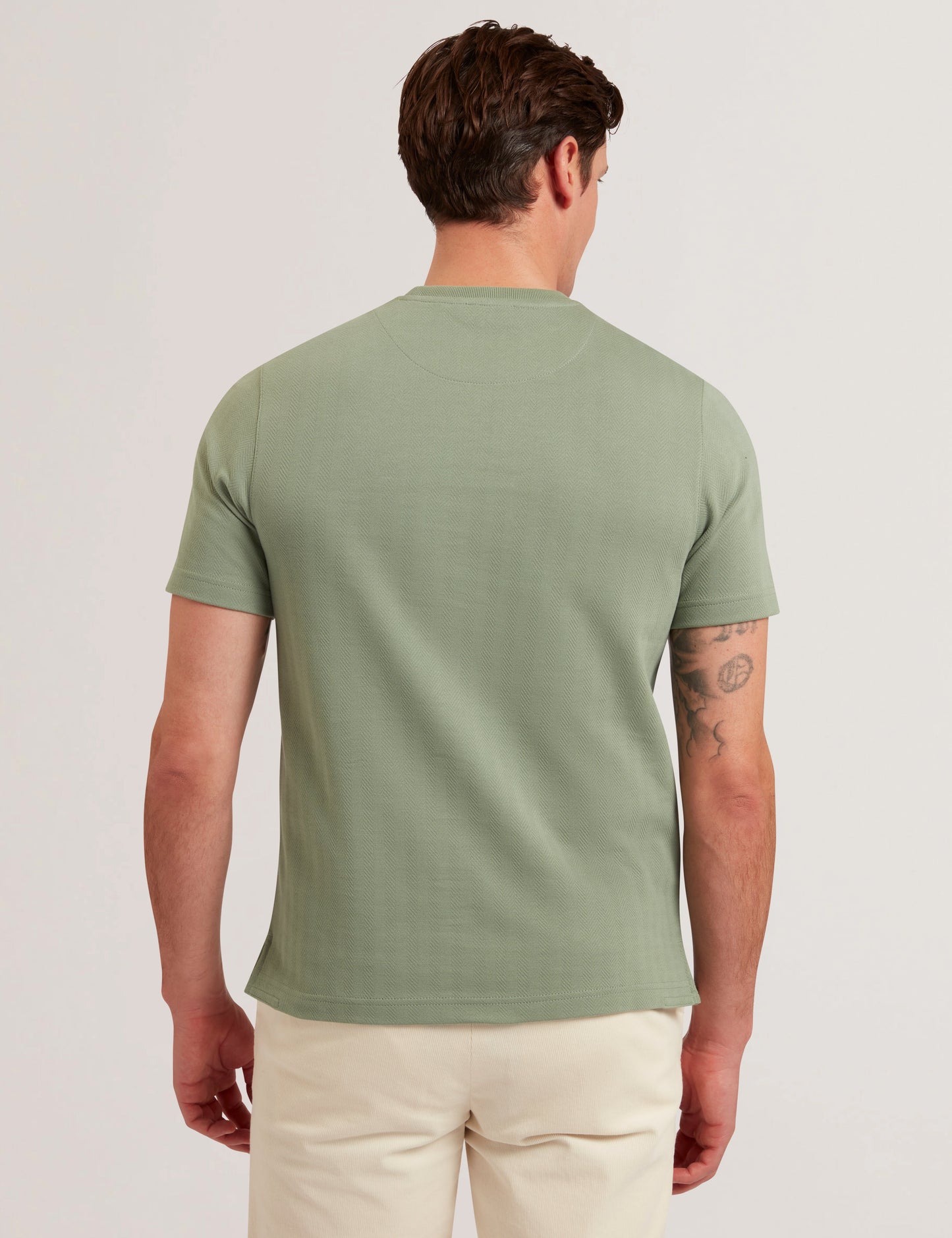 Men's ONTSO-SS Regular Herringbone T-shirt Green