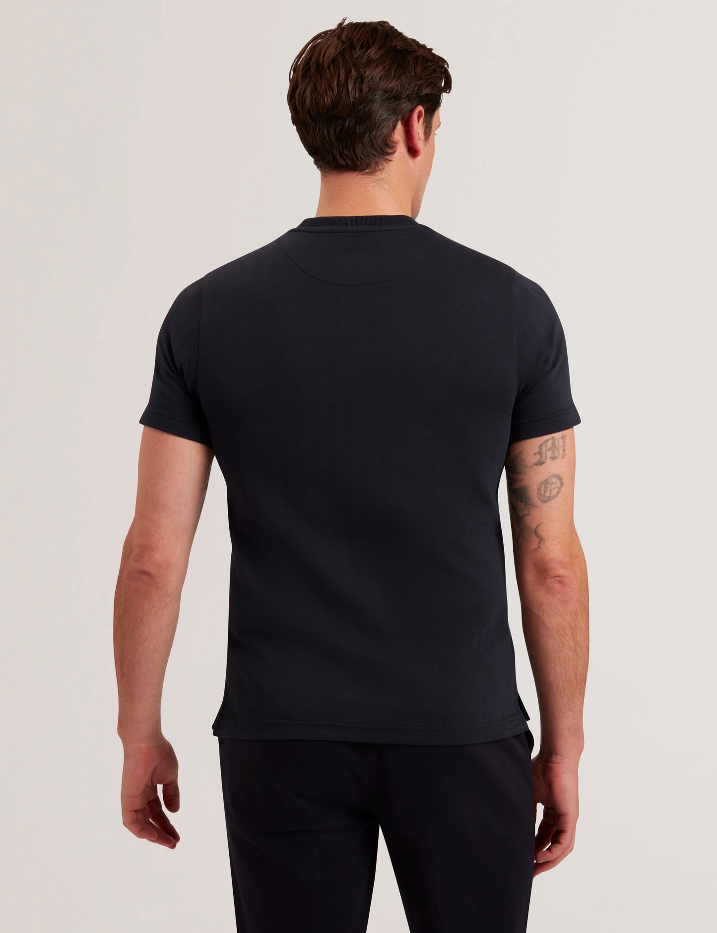 Men's ONTSO-SS Regular Herringbone T-shirt Navy
