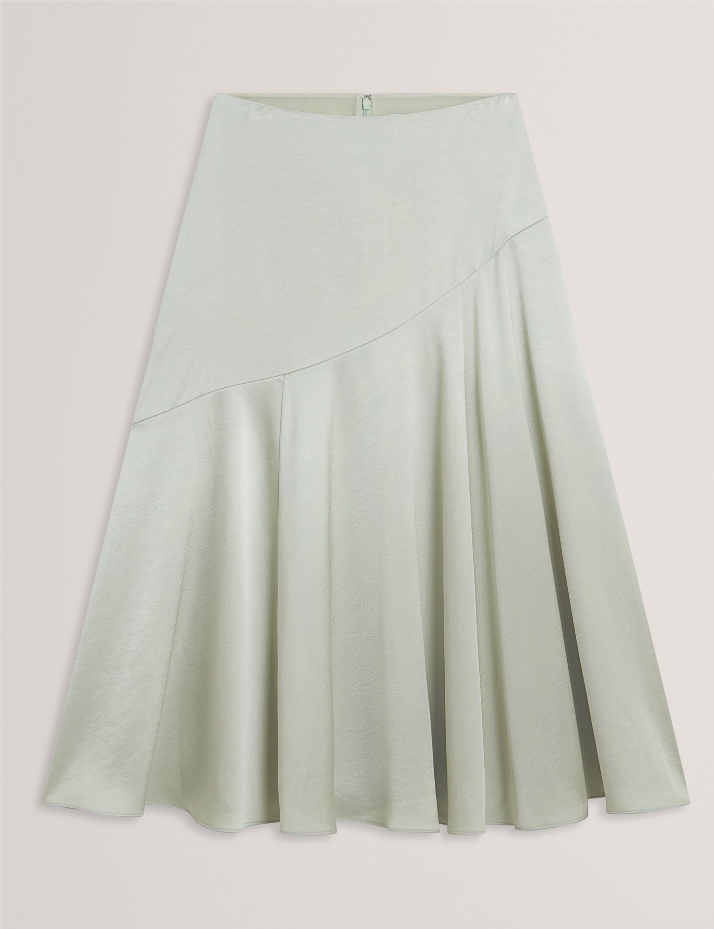 HARLAH: Midi Skirt With Diagonal Seam Detail
