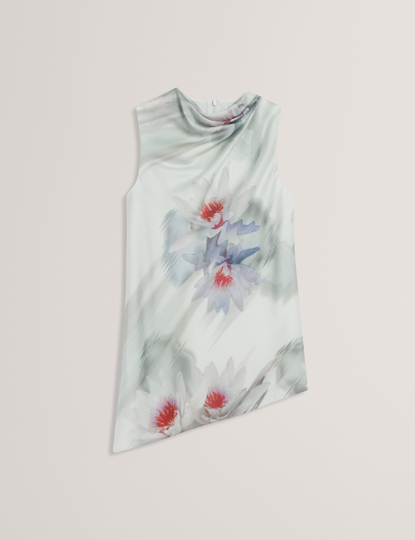 KEELYNN: Printed Drape Neck Top