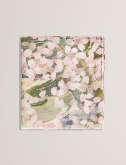 ORLAAE: Floral Print Woven Scarf
