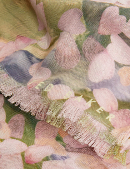 ORLAAE: Floral Print Woven Scarf