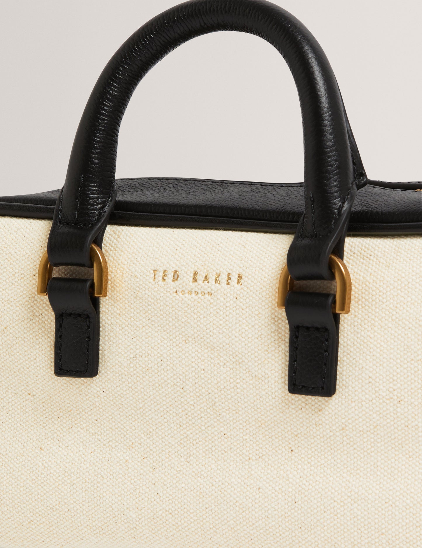 LAURALY: Elongated Canvas Boxy Top Handle Bag