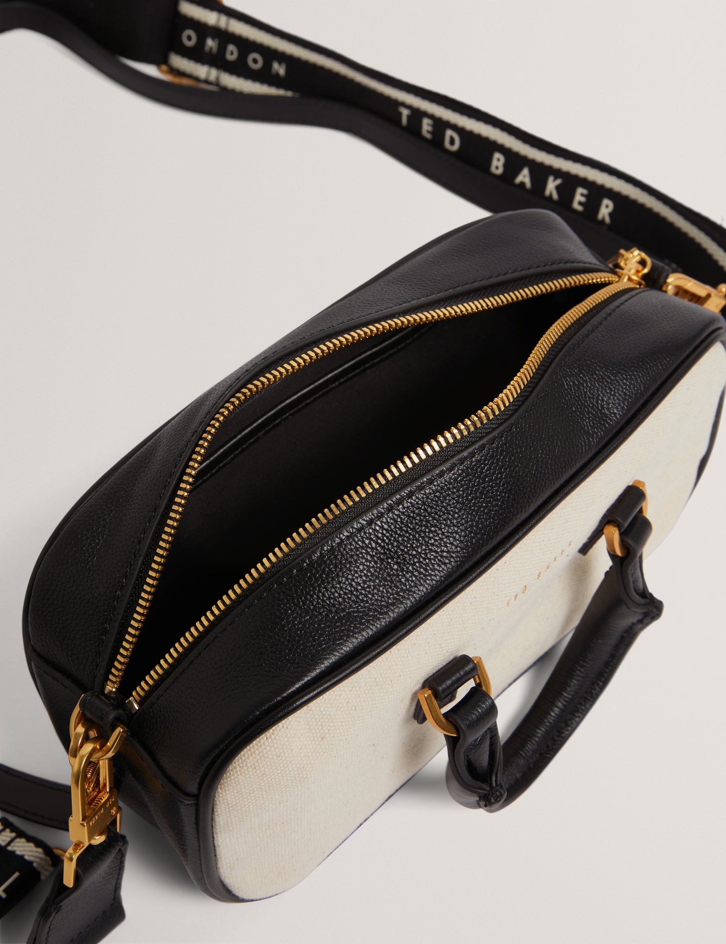 LAURALY: Elongated Canvas Boxy Top Handle Bag