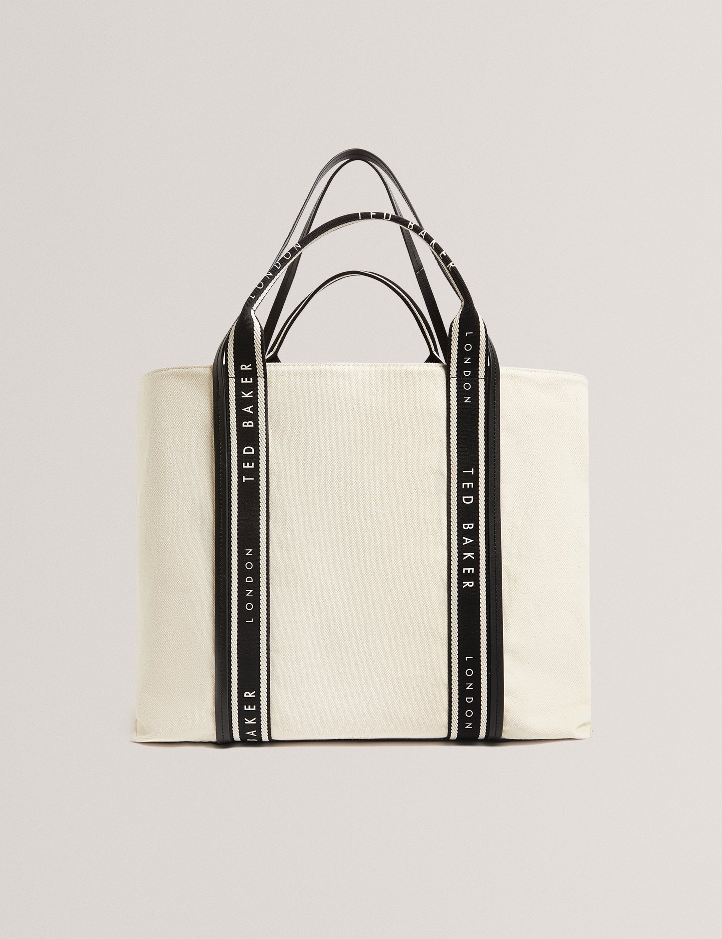 LAURINE: Canvas Webbing Detail Large Shopper