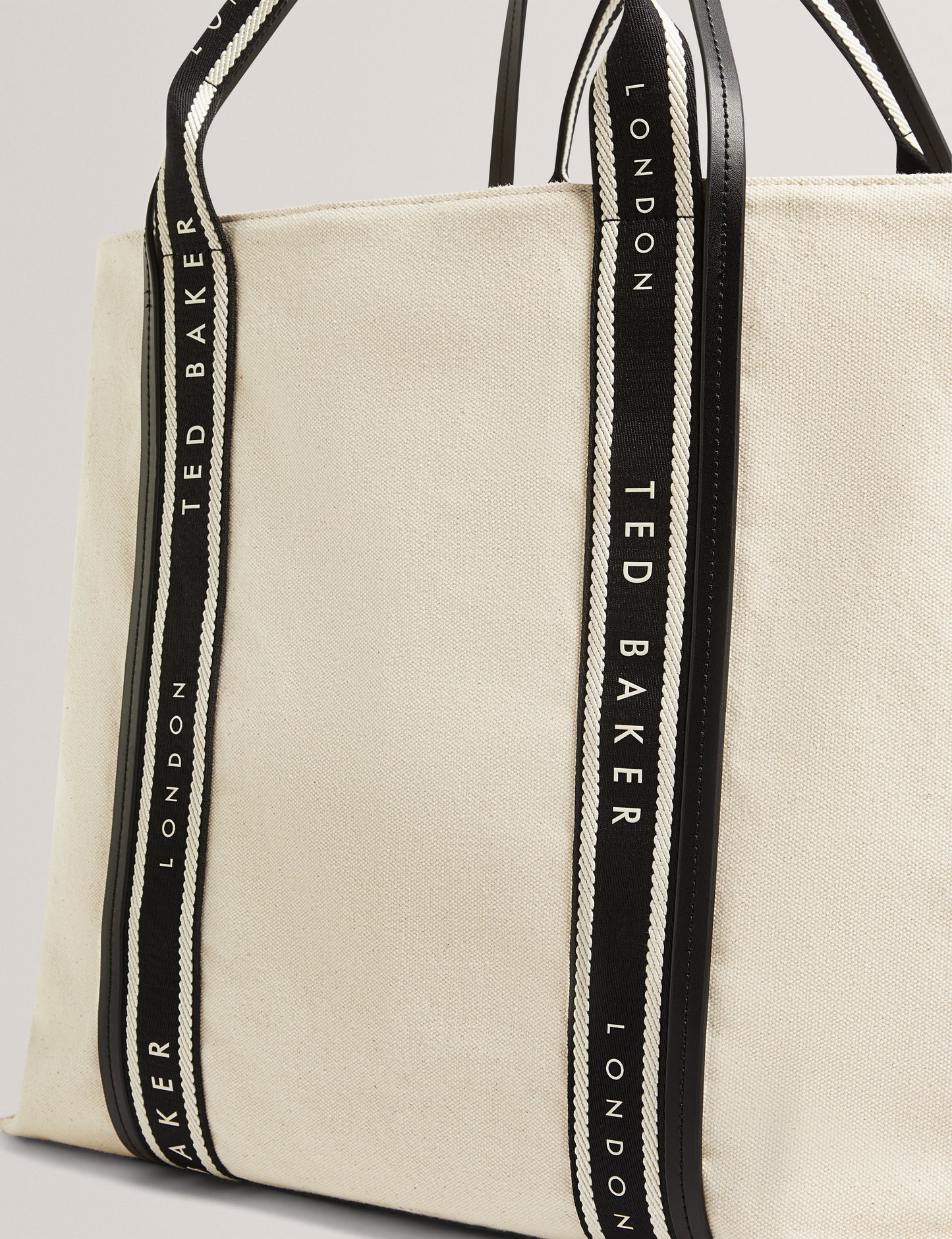 LAURINE: Canvas Webbing Detail Large Shopper