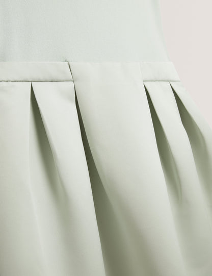 VERLENE: Mockable Midi Dress With Pleated Skirt