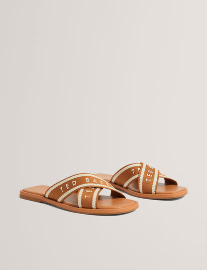 ASHIKA: Webbing Flat Sandal