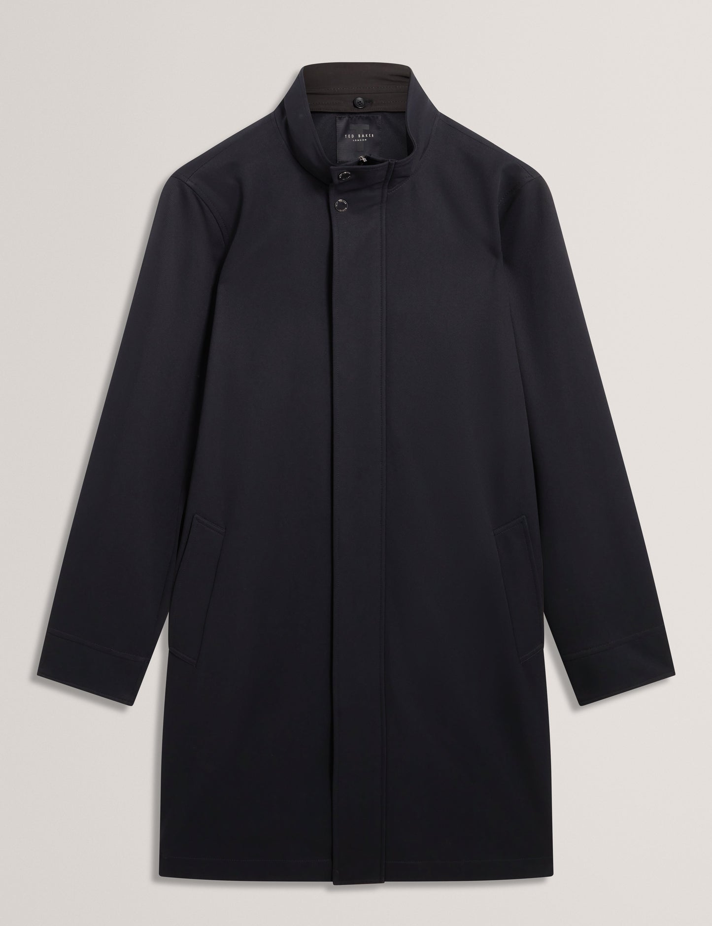 RUABON: Nylon Funnel Neck Jacket With Mock Liner