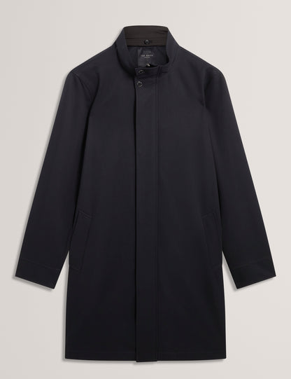 RUABON: Nylon Funnel Neck Jacket With Mock Liner