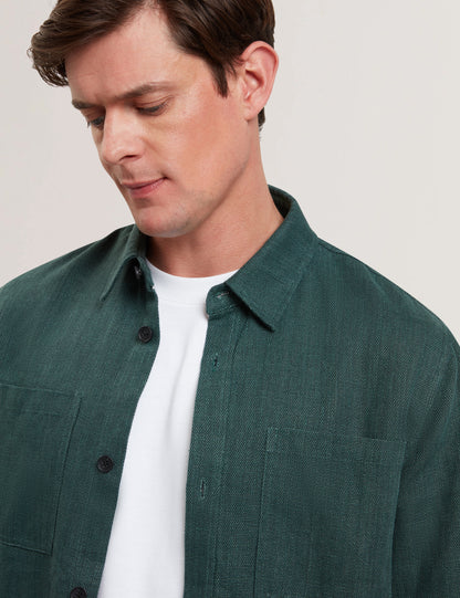 Mens SHAWW-LS Delave Linen Overshirt