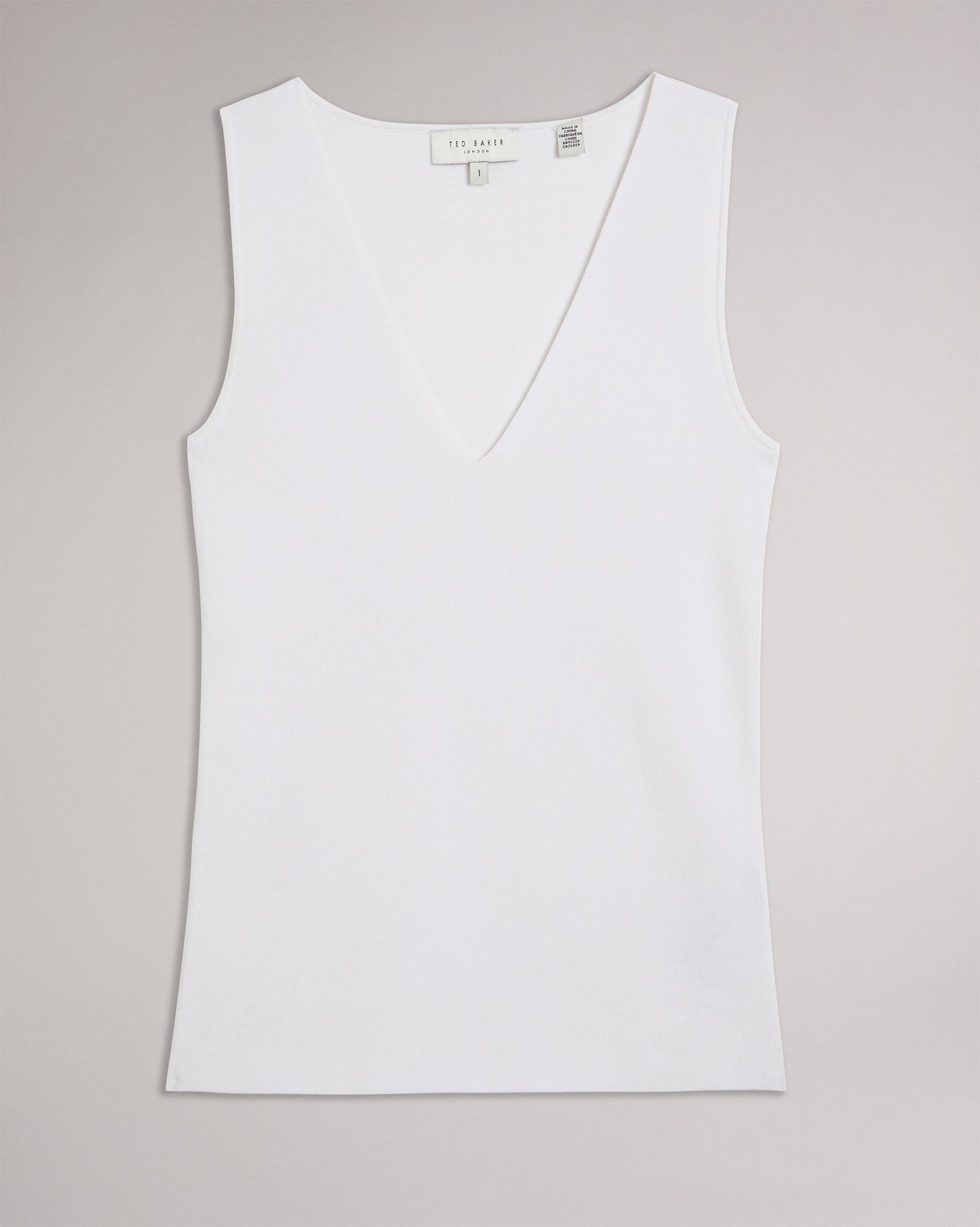 Women's Sarhaa-Knitted V Neck Fitted Vest White