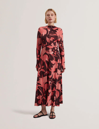 Women's STARLAH-Slinky Jersey Printed Midi Dress