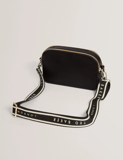 LUCEELE: Webbing Leather Crossbody Bag