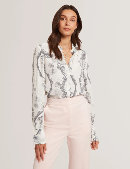 CHILLA: Long Line Printed Shirt