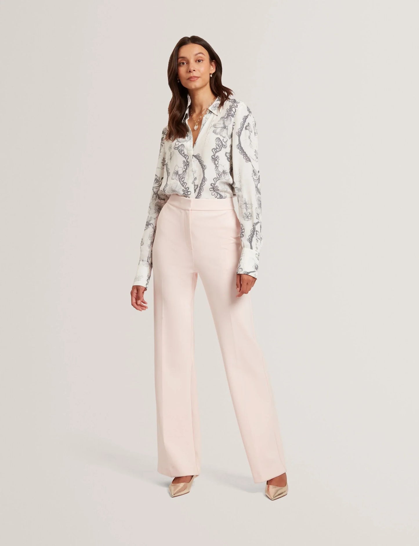 CHILLA: Long Line Printed Shirt