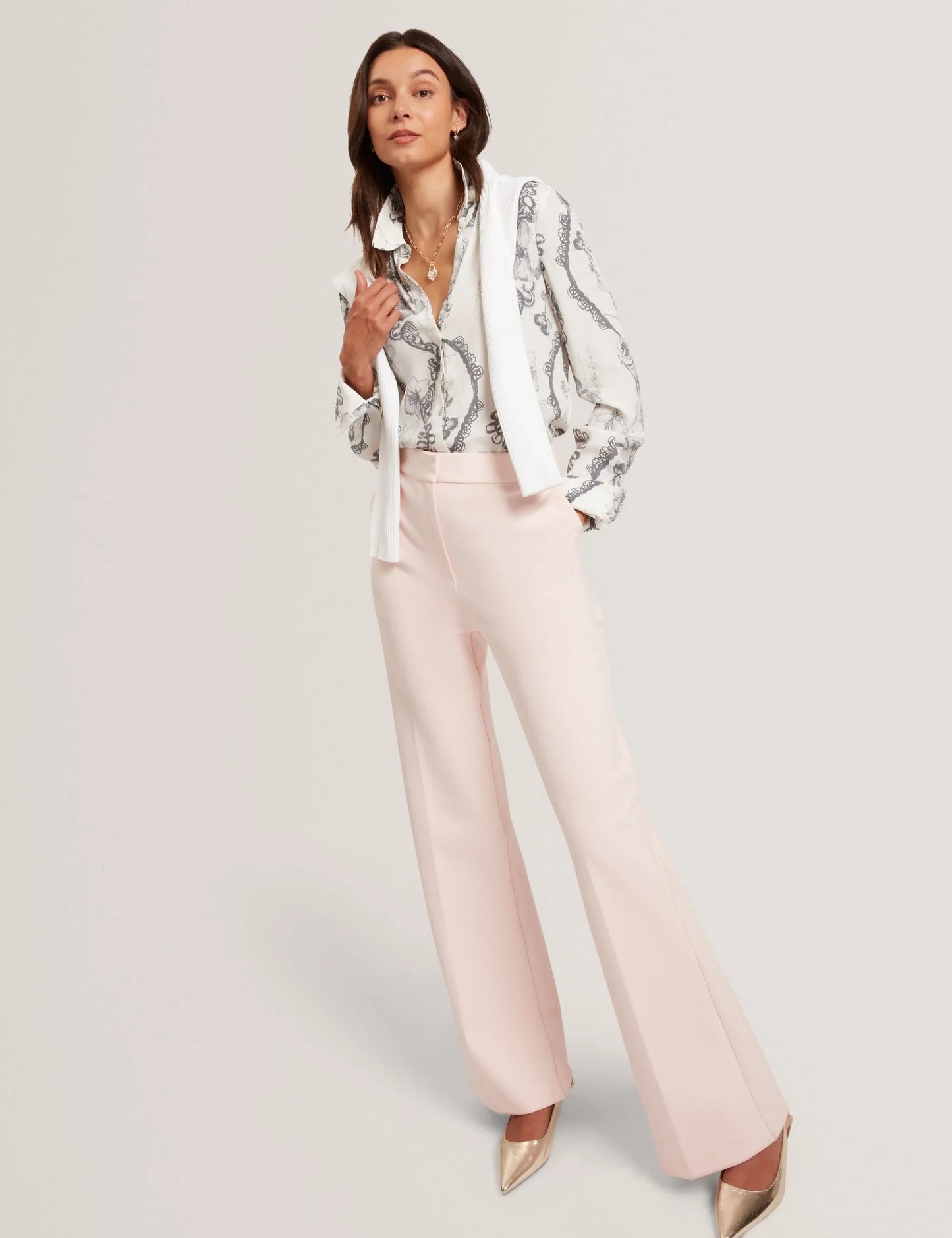 CHILLA: Long Line Printed Shirt