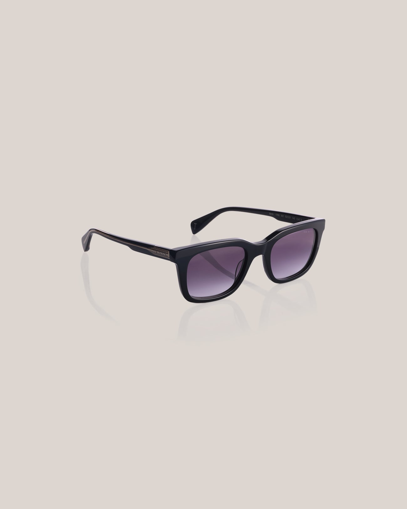 Men's Birch: Men's Rectangular Sunglasses Black