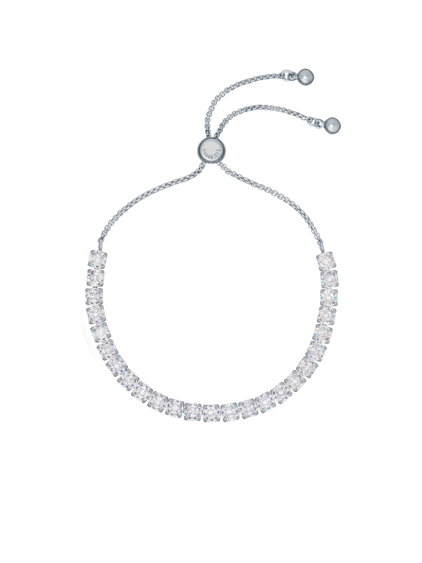 Women's Melrah Silver Crystal Adjustable Tennis Bracelet